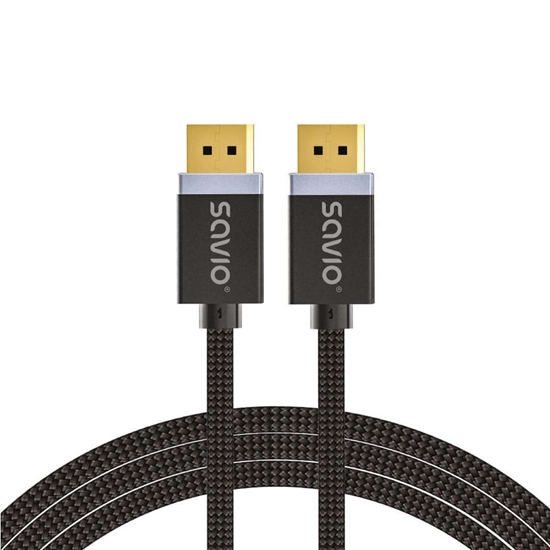 Изображение DisplayPort cable 2 m Black SAVIO CL-166