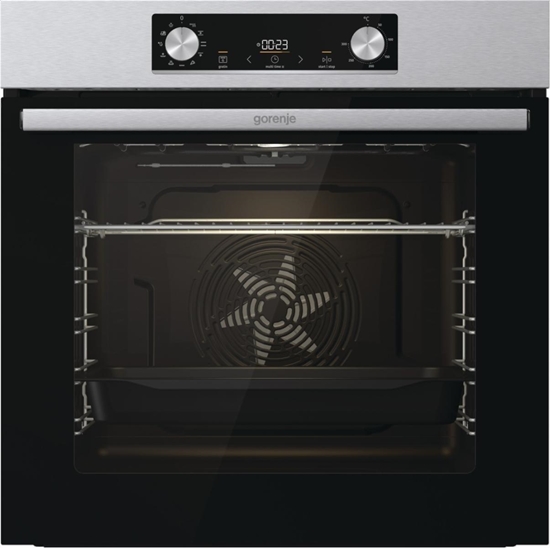 Picture of Gorenje | Oven | BO6735E02X | 77 L | Multifunctional | EcoClean | Mechanical control | Height 59.5 cm | Width 59.5 cm | Stainless steel