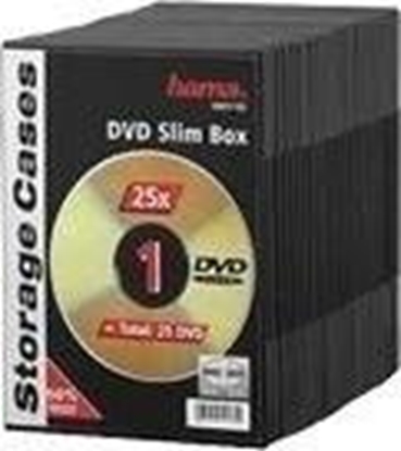 Изображение Hama Slim DVD Jewel Case pack of 25, black         51182