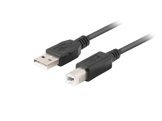 Изображение Kabel USB-A(M)-USB-B(M) 2.0 CA-USBA-15CU-0018-BK 1.8m