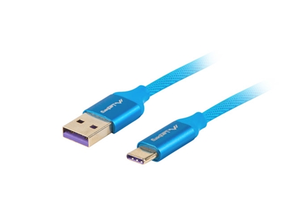 Изображение Lanberg CA-USBO-21CU-0005-BL USB cable USB 2.0 0.5 m USB A USB C Blue