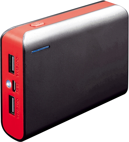 Picture of Platinet power bank 6000mAh + torch PMPB6BR, red