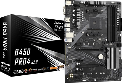 Изображение ASROCK B450 PRO4 R2.0 AM4 DDR4 4xSATA