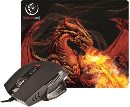 Attēls no Rebeltec RED DRAGON Mouse + mouse pad