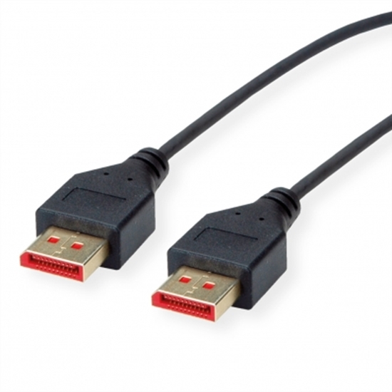 Picture of ROLINE DisplayPort Cable, v1.4, DP-DP, M/M, SLIM, black, 1.5 m