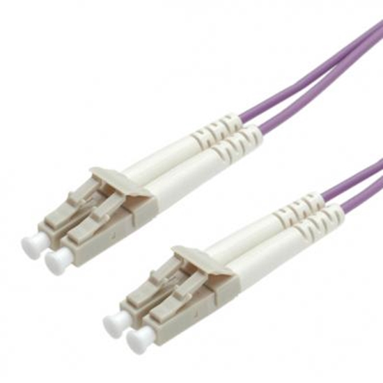 Изображение ROLINE Fibre Optic Jumper Cable, 50/125 µm, LC/LC, OM4, purple 10 m