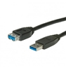 Изображение ROLINE USB 3.0 Cable, Type A M - A F 0.8 m