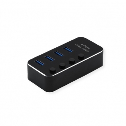 Изображение ROLINE USB 3.2 Gen 1 Hub, 4 Ports, switchable