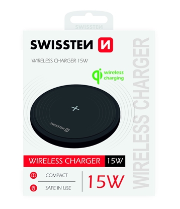 Picture of Swissten 15W Wireless charger with USB-C 1.5m cable