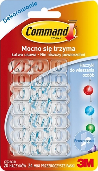 Picture of 3M Command Haczyki 20szt plastikowe 3M