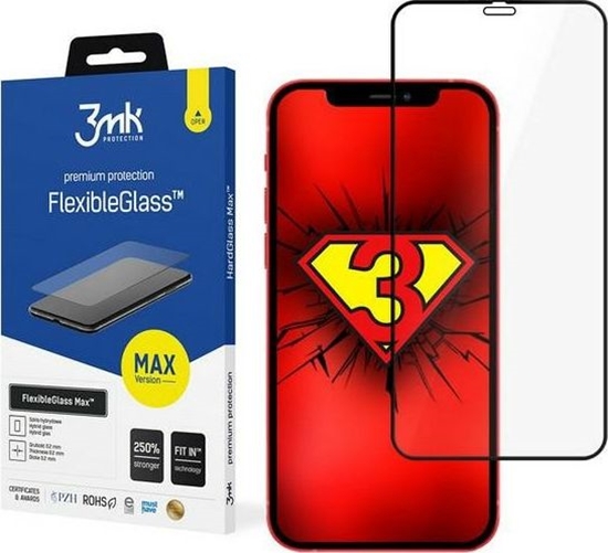 Picture of 3MK 3MK FlexibleGlass Max iPhone 12/12 Pro 6,1" czarny/black