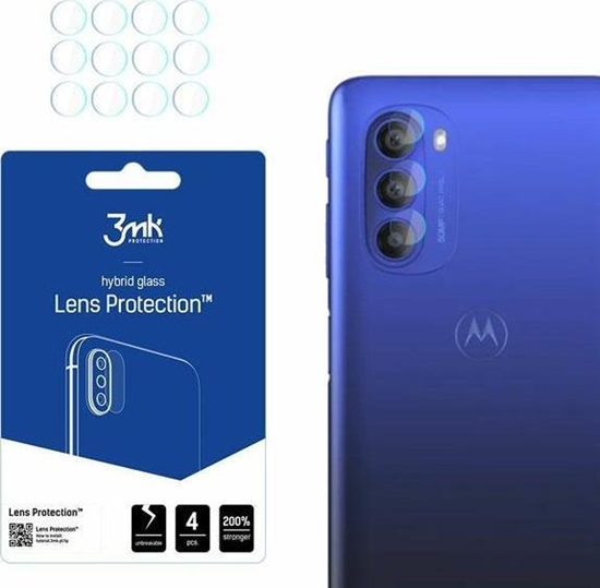 Изображение 3MK Szkło hybrydowe na aparat (4szt) 3MK FlexibleGlass Lens do Motorola Moto G51 5G