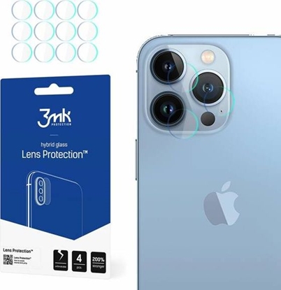 Изображение 3MK Szkło hybrydowe na obiektyw aparatu 3MK Lens Protection Apple iPhone 13 Pro [4 PACK]