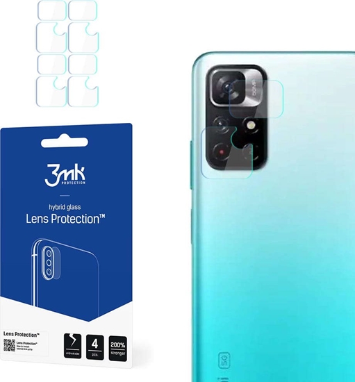 Изображение 3MK Szkło x4 na kamerę obiektyw 3mk Lens Protection do Xiaomi Redmi Note 11 5G