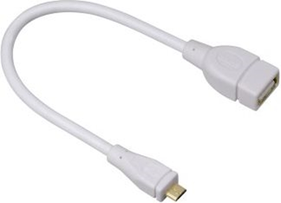 Изображение Adapter USB Hama microUSB - USB Biały  (000545180000)