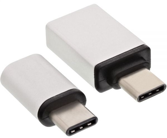 Изображение Adapter USB InLine USB-C - microUSB USB-C - USB Biały  (35809)