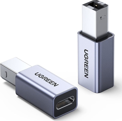 Attēls no Adapter USB Ugreen US382 USB-C - USB-B Srebrny  (20120)