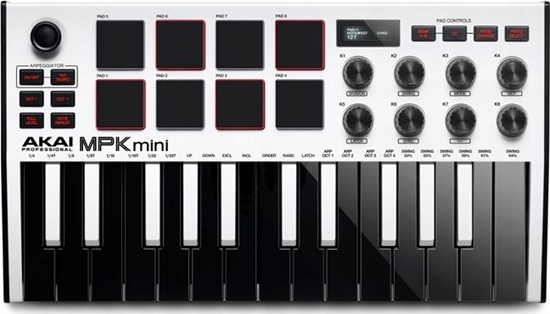 Изображение Akai MPK MINI MK3 WHITE - Klawiatura Sterująca USB