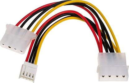 Attēls no Akyga Molex x2 - 4-pin, 0.15m, Wielokolorowy (AK-CA-14)