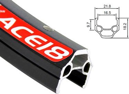 Attēls no Alexrims Obręcz mtb ACE18 26"x36otw. bok CNC kapslowana srebrna (ALX-ACE1836SR)