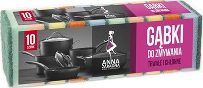 Picture of Anna Zaradna Gąbki do zmywania ANNA ZARADNA, prostokątne, 10 szt., mix kolorów