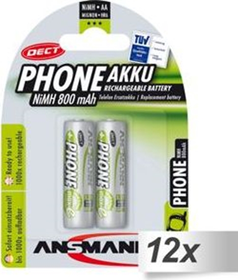 Изображение Ansmann Akumulator Phone AA / R6 800mAh 24 szt.