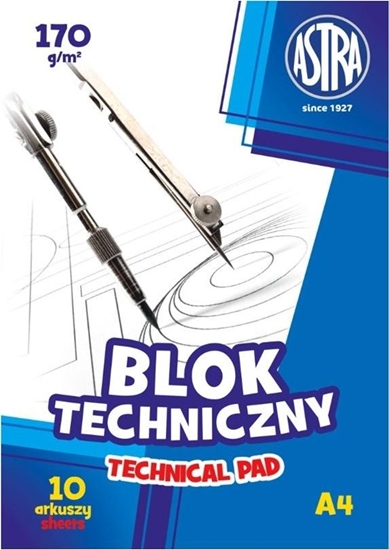 Picture of Astra Blok techniczny A4 10k biały 170g 10szt.