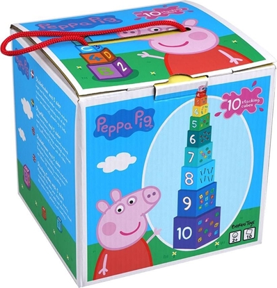 Attēls no Barbo Toys Wieża Kartonowa Piramida Świnka Peppa 10 klocków