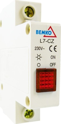 Attēls no Bemko Kontrolka sygnalizacyjna 1-fazowa czerwona Wskaźnik obecności fazy lampka A15-L7-CZ Bemko 2013