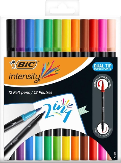 Изображение Bic Flamastry Intensity Dual Tip dwustronne 12szt.