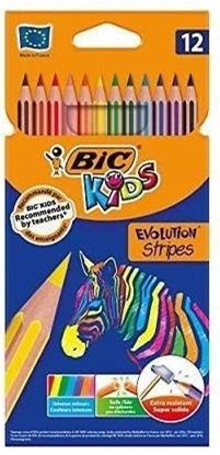 Изображение Bic Kredki Eco Evolution Stripes 12 kolorów (950522)