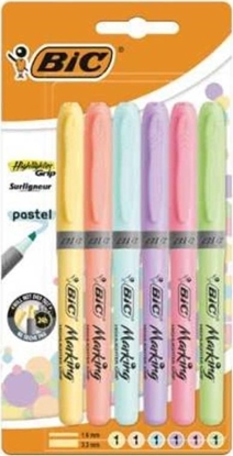 Attēls no Bic Zakreślacz Highlighter Grip Pastel 6 kol BIC