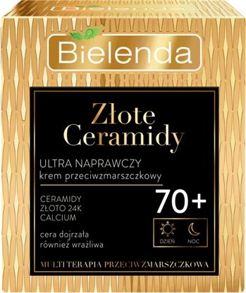 Attēls no Bielenda Złote ceramidy Krem przeciwzmarszczkowy 70+