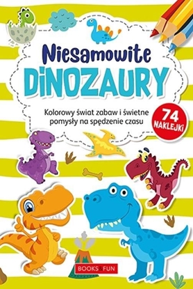 Attēls no Books And Fun Kolorowanka z naklejkami - Niesamowite dinozaury