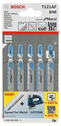 Изображение Bosch 2 608 636 699 jigsaw/scroll saw/reciprocating saw blade Jigsaw blade Bimetal 5 pc(s)