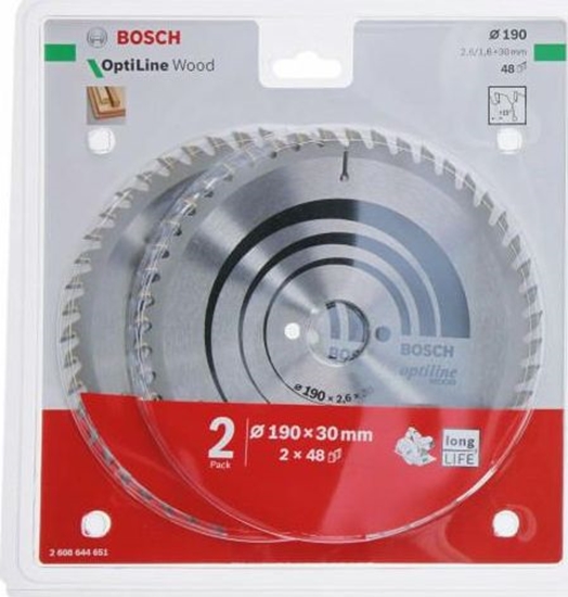 Picture of Bosch 2x Optiline Wood 190x30x2.6/1.6x48T