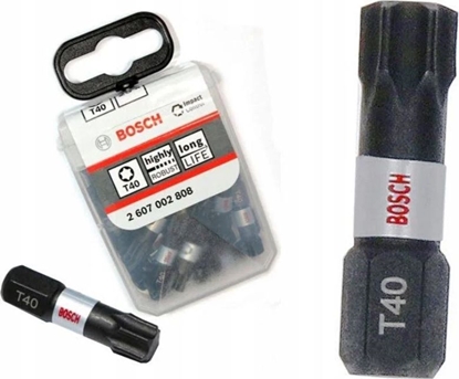 Изображение Bosch bit 1/4- T40- 25mm Torx Impact 25 sztuk (2607002808)