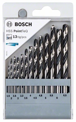 Изображение Bosch HSS Twist Drill Bit PointTeQ Sets