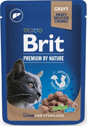 Attēls no Brit BRIT CAT PREM.LIVER FOR STERILIZED 100G SASZETKA 111832 453