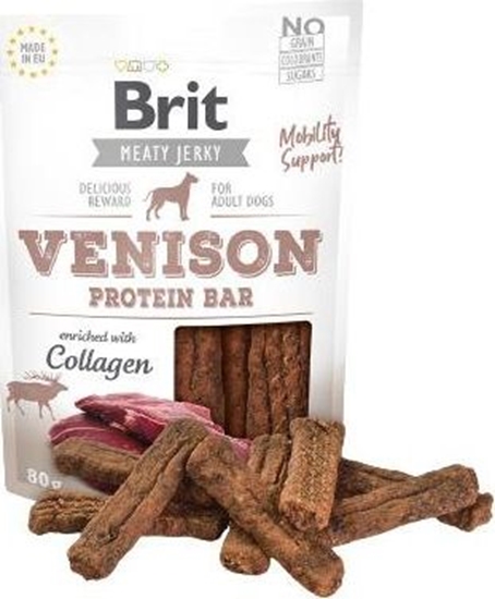 Picture of Brit BRIT MEATY JERKY Venison Protein Bar DZICZYZNA 80g