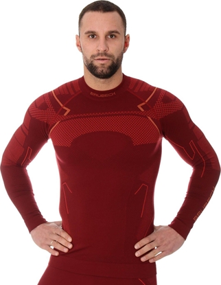 Attēls no Brubeck LS13040A Bluza męska THERMO bordowy XL