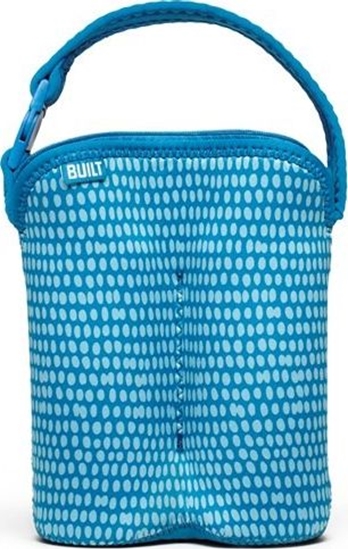 Picture of Built Built Bottle Buddy - Termoopakowanie Do Butelek Podwójne (dribble Dots Blue)