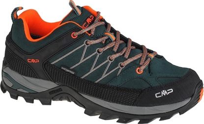 Attēls no Buty trekkingowe męskie CMP Rigel Low Trekking Shoe Wp Petrolio/Orange Fluo r. 41 (3Q13247-08FF)