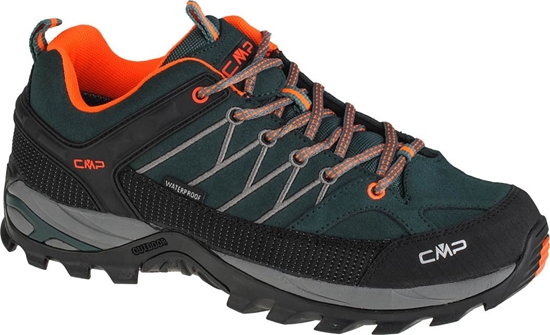 Picture of Buty trekkingowe męskie CMP Rigel Low Trekking Shoe Wp Petrolio/Orange Fluo r. 41 (3Q13247-08FF)