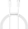 Изображение CABLE LIGHTNING TO USB-C 1M/WHITE CATLYS-A02 BASEUS