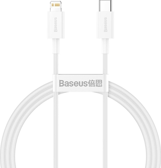 Изображение CABLE LIGHTNING TO USB-C 1M/WHITE CATLYS-A02 BASEUS