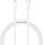 Изображение CABLE LIGHTNING TO USB-C 1M/WHITE CATLYS-A02 BASEUS