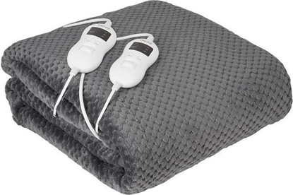 Attēls no Camry | Electric Heated Blanket | CR 7417 | Number of heating levels 8 | Number of persons 2 | Washable | Remote control | Coral fleece/Polyester | 60 W | Grey