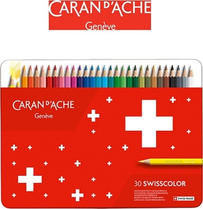 Picture of Caran d`Arche Kredki CARAN D'ACHE Swisscolor, metalowe pudełko, 30 szt.