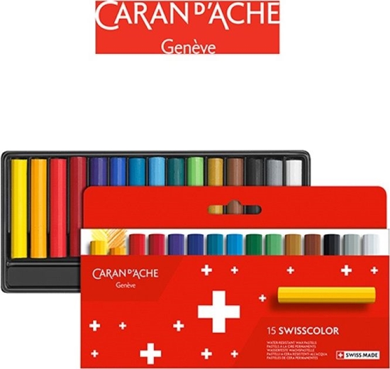 Picture of Caran d`Arche Kredki woskowe CARAN D'ACHE Swisscolor, kartonowe pudełko, 15 szt.